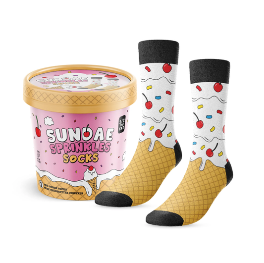 Ice Cream Socks (Mint, Cookie Dough, Sundae)